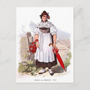 Lady from Munich, 1873 Postcard