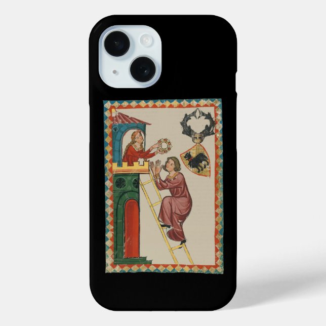 Lady Giving Gift to Suitor, 14th Century Case-Mate iPhone Case (Back)