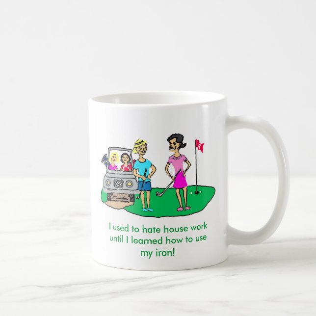 Lady Golfer Cartoon Mug (Right)