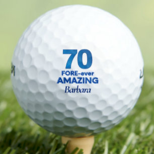 Lady Golfer Gift 70 – 70th FORE-ever Amazing Golf Balls