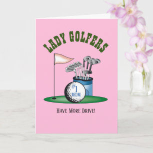 Lady Golfer - Mother's Day Greeting Card