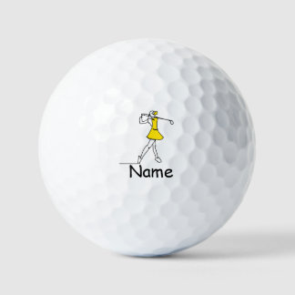 Lady Golfer on golf ball