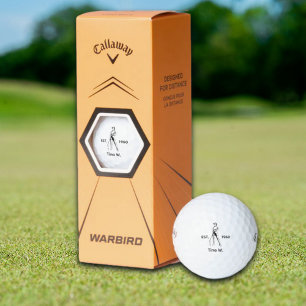 Lady Golfer Personalised name and year Golf Balls