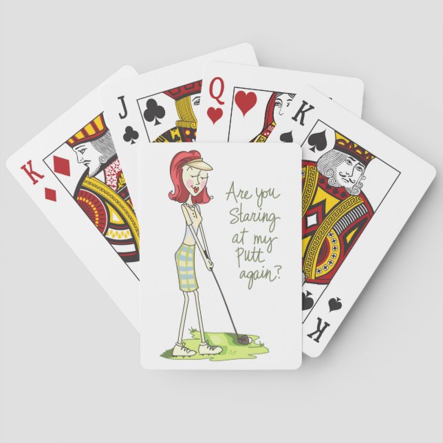 Lady Golfer Playing Cards (Back)