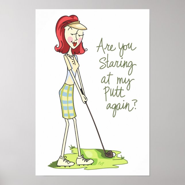 Lady Golfer Poster (Front)