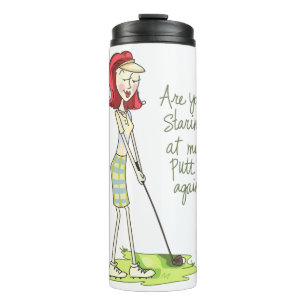 Lady Golfer Thermal Tumbler