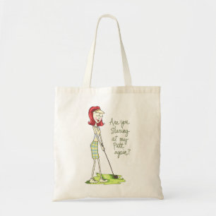 Lady Golfer Tote Bag