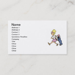 Lady Golfer Tshirts and Gifts Business Card