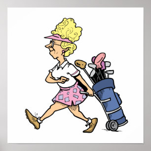 Lady Golfer Tshirts and Gifts Poster