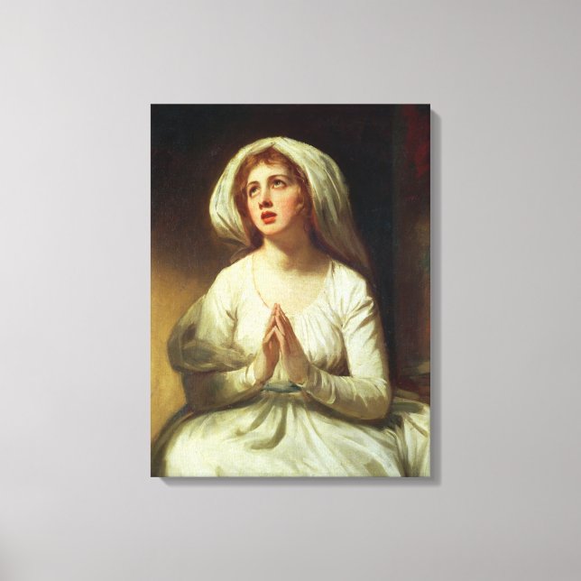 Lady Hamilton Praying Canvas Print (Front)