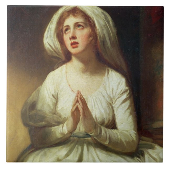 Lady Hamilton Praying Tile (Front)