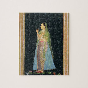 Lady holding a blossom, from the Small Clive Album Jigsaw Puzzle