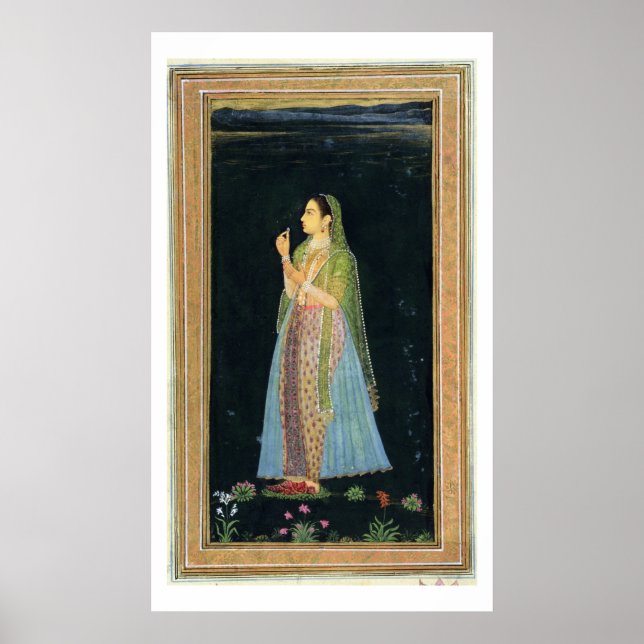 Lady holding a blossom, from the Small Clive Album Poster (Front)