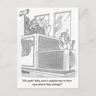 Lady Hollering At Judge Postcard