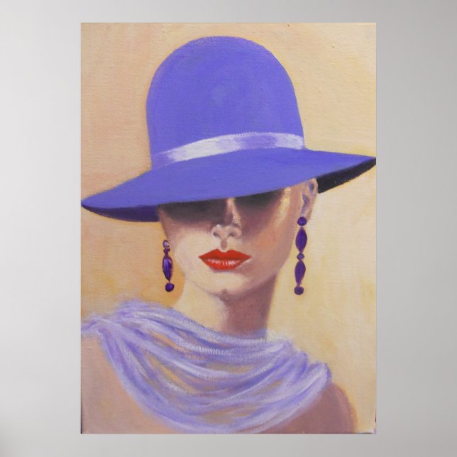 LADY IN A BLUE HAT, POSTER (Front)