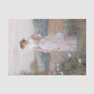 lady in a field of flowers by Frederick Dielman Tissue Paper