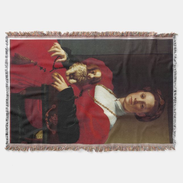 Lady in a Red Dress Throw Blanket (Front)