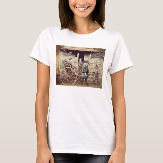 Lady in a rickshaw, c.1890s (coloured photo) T-Shirt (Front)