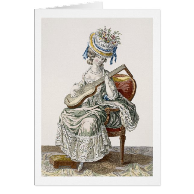 Lady in a Shot Taffeta Dress Trimmed with Lace Pla (Front)