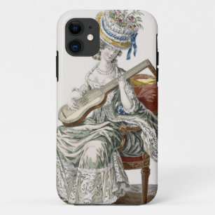 Lady in a Shot Taffeta Dress Trimmed with Lace Pla Case-Mate iPhone Case
