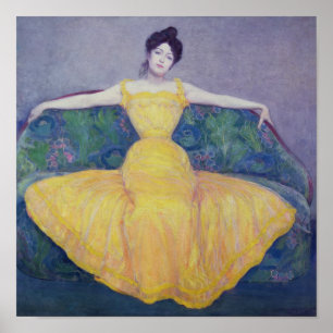 Lady in a Yellow Dress, 1899 Poster