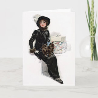 Lady in Black Card