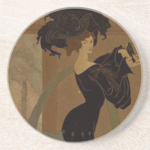 Lady in Black Coaster