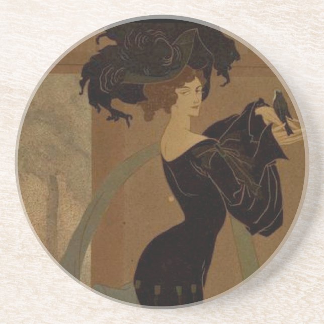 Lady in Black Coaster (Front)