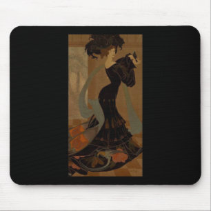 Lady in Black Mouse Mat