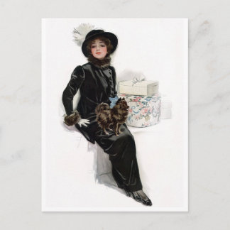 Lady in Black Postcard