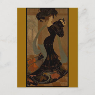 Lady in Black Postcard