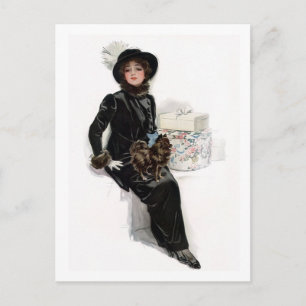 Lady in Black Postcard