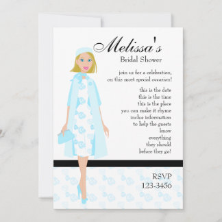 Lady In Blue Invitation