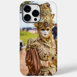 Lady in golden costume and mask Case-Mate iPhone 14 pro max case
