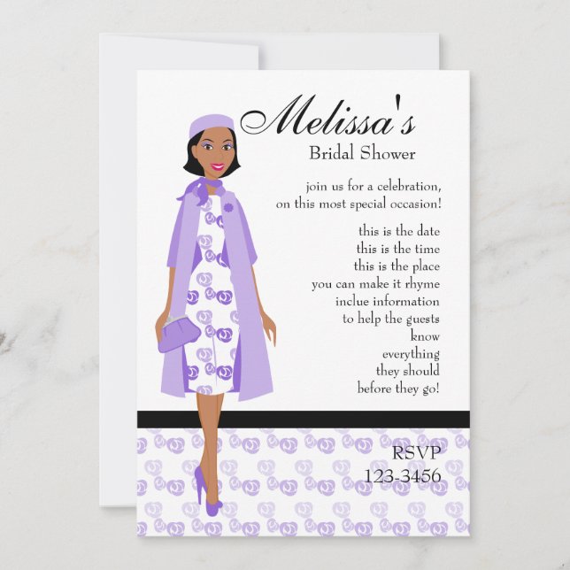 Lady In Lilac Invitation (Front)
