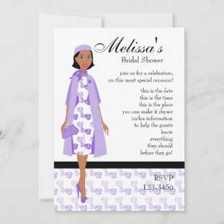 Lady In Lilac Invitation