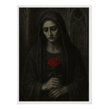 Lady in Mourning Gothic Poster