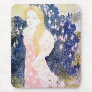 Lady in Pink Dress, Maurice Denis Mouse Mat