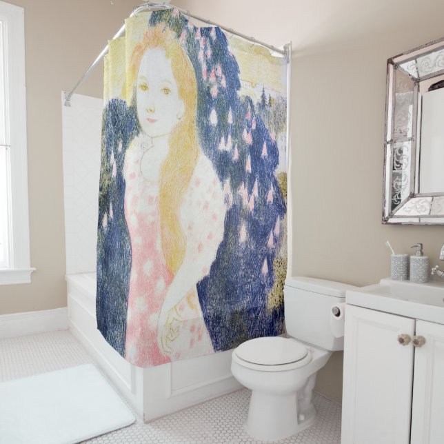 Lady in Pink Dress, Maurice Denis Shower Curtain (In Situ)