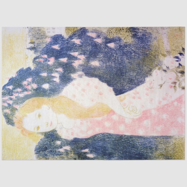 Lady in Pink Dress, Maurice Denis Tissue Paper (Front)