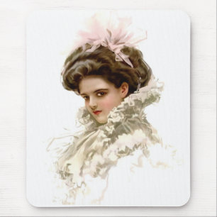 Lady in Profile Mouse Mat