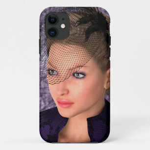 Lady in Purple iPhone 11 Case