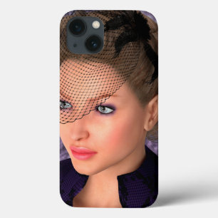 Lady in Purple iPhone 13 Case