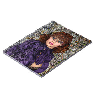 Lady in Purple Notebook