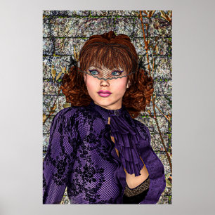Lady in Purple Poster