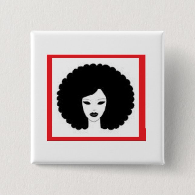 Lady in Red 15 Cm Square Badge (Front)
