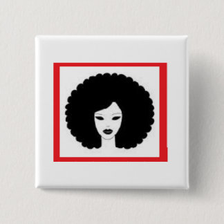 Lady in Red 15 Cm Square Badge