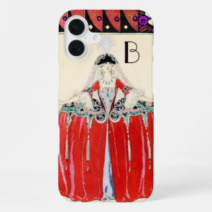 LADY IN RED,BEAUTY FASHION COSTUME DESIGN MONOGRAM iPhone 16 PLUS CASE