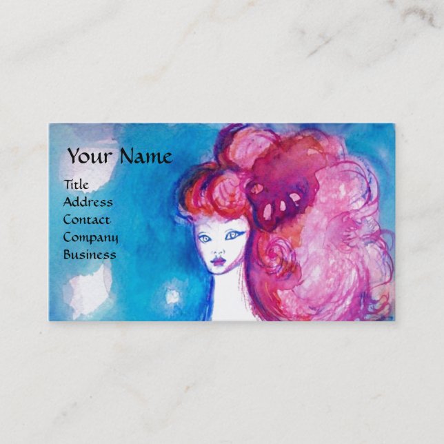 LADY IN RED ,Beauty,Salon ,Spa ,Makeup Artist Business Card (Front)