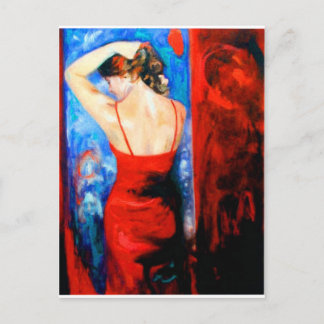 Lady In Red Postcard